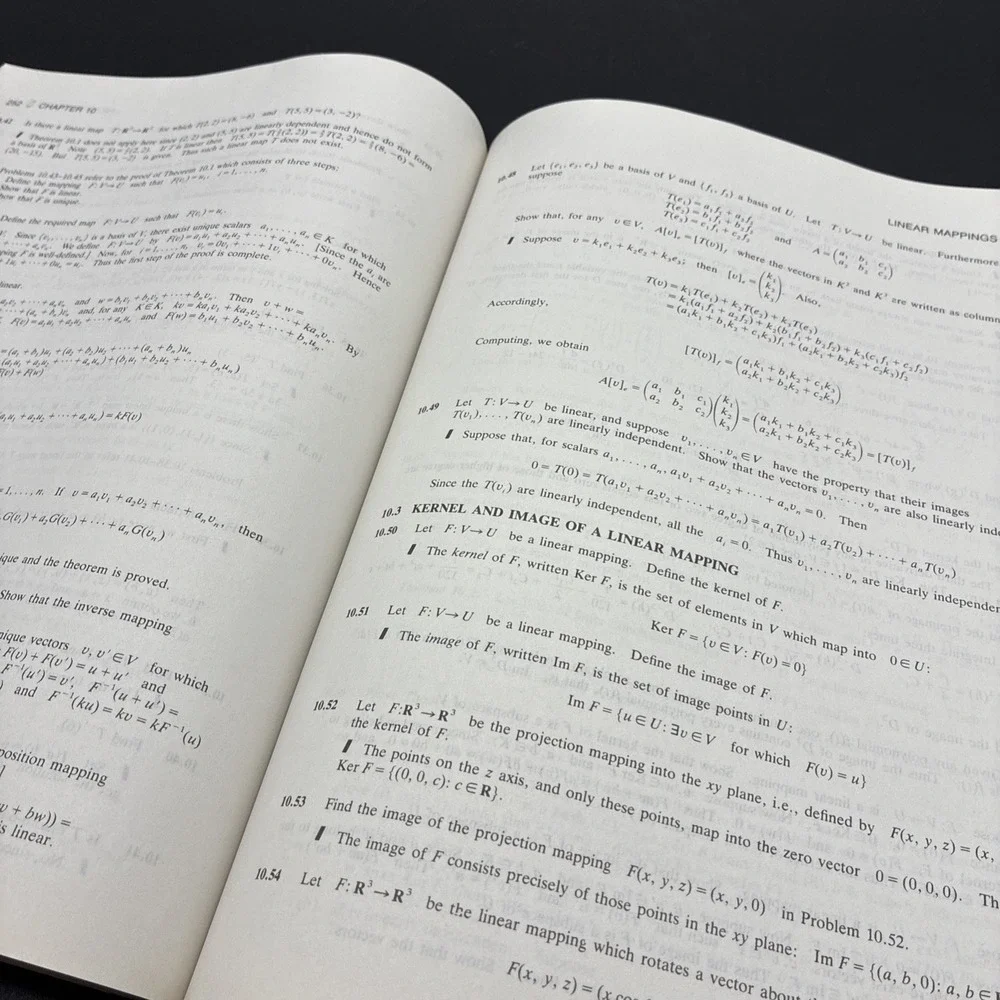 3,000 Solved Problems in Linear Algebra Seymour Lipschutz Paperback Schaum's